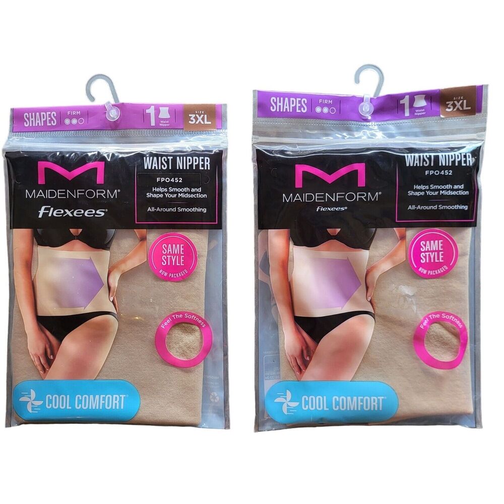 Maidenform Flexees Waist Nippers 3XL Womens Plus Size Smooth Shaper Cool Comfort